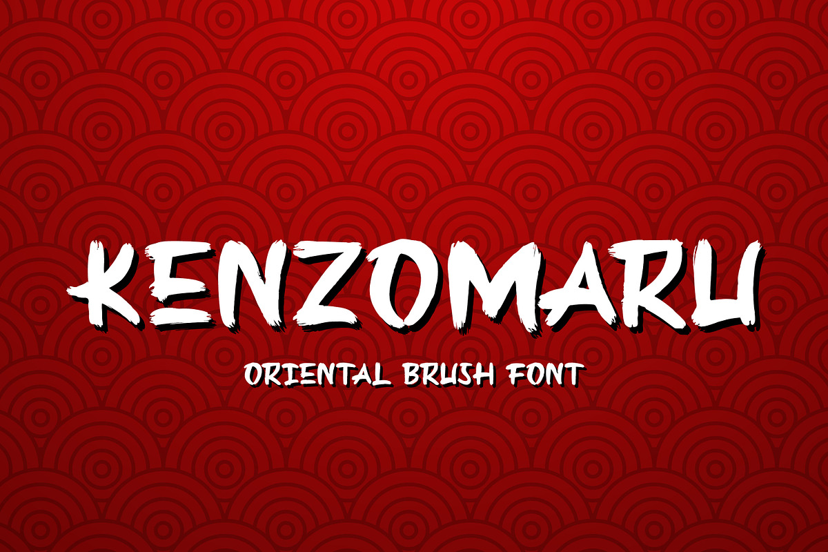 KENZOMARU - Oriental Brush Font, a Font by Almarkhatype (Photo 1 of 5)