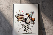 30 whimsical dog birthday clipart, an Illustration by one-touch (Thumbnail 5 of 17)