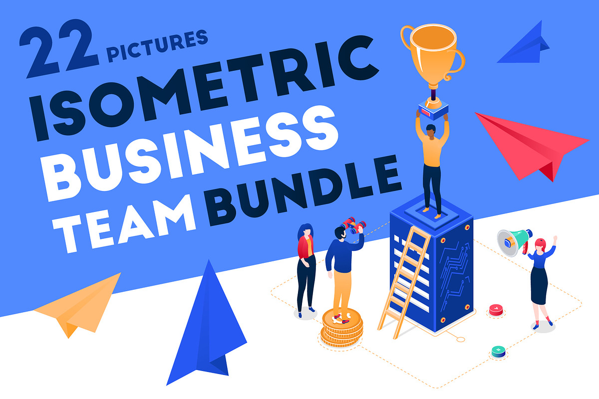 Isometric business team - collection, an iPhone Mockup by Boyko Pictures (Photo 1 of 7)