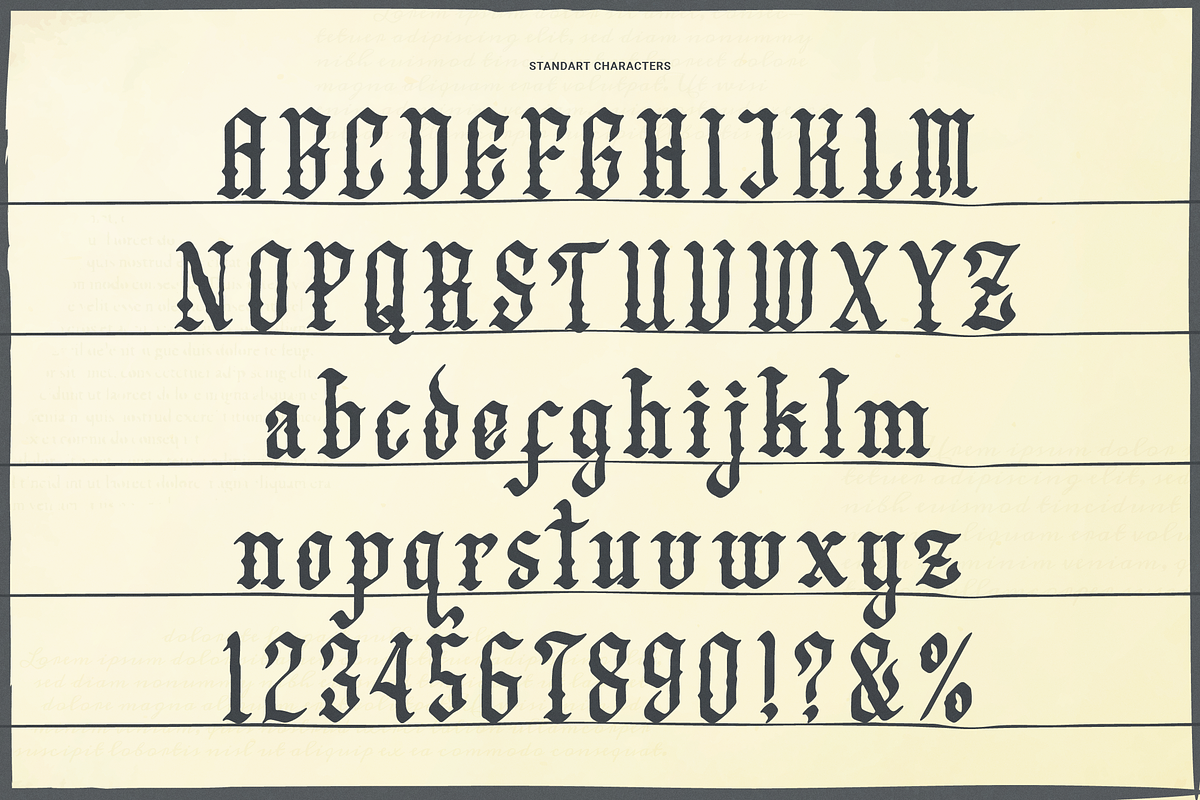Mayhart Windah Blackletter Typeface, a Blackletter Font by Denustudios (Photo 10 of 12)