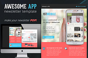 Flat and Colorful App Email Template, an Email Template by VectorBurn (Thumbnail 1 of 3)