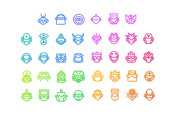 Mega Minimal Iconset — Mega Man 1 5
