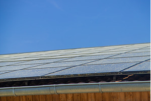 Solar panels dirty on the roof, an Industrial Photo by yanadjana