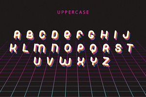 Vapor Dream Retro Futuristic Font