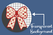 Preppy Coquette Valentine Bow PNG, an Illustration by Canvas Craft (Thumbnail 3 of 7)