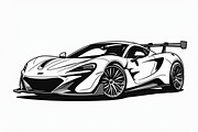 High Speed Sports Car Bundle, an Illustration by Designer_Momina (Thumbnail 4 of 7)