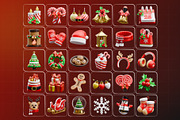 Christmas Icon 3D Pack, an Object 3D Model by Haps Space (Thumbnail 4 of 4)