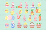 Happy Easter Clipart - Swiitery, a Seasonal Illustration by Iconixar & Friends (Thumbnail 2 of 2)