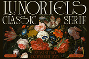 Lunoriels – Classic Serif Font, a Serif Font by Invasi Studio (Thumbnail 1 of 13)