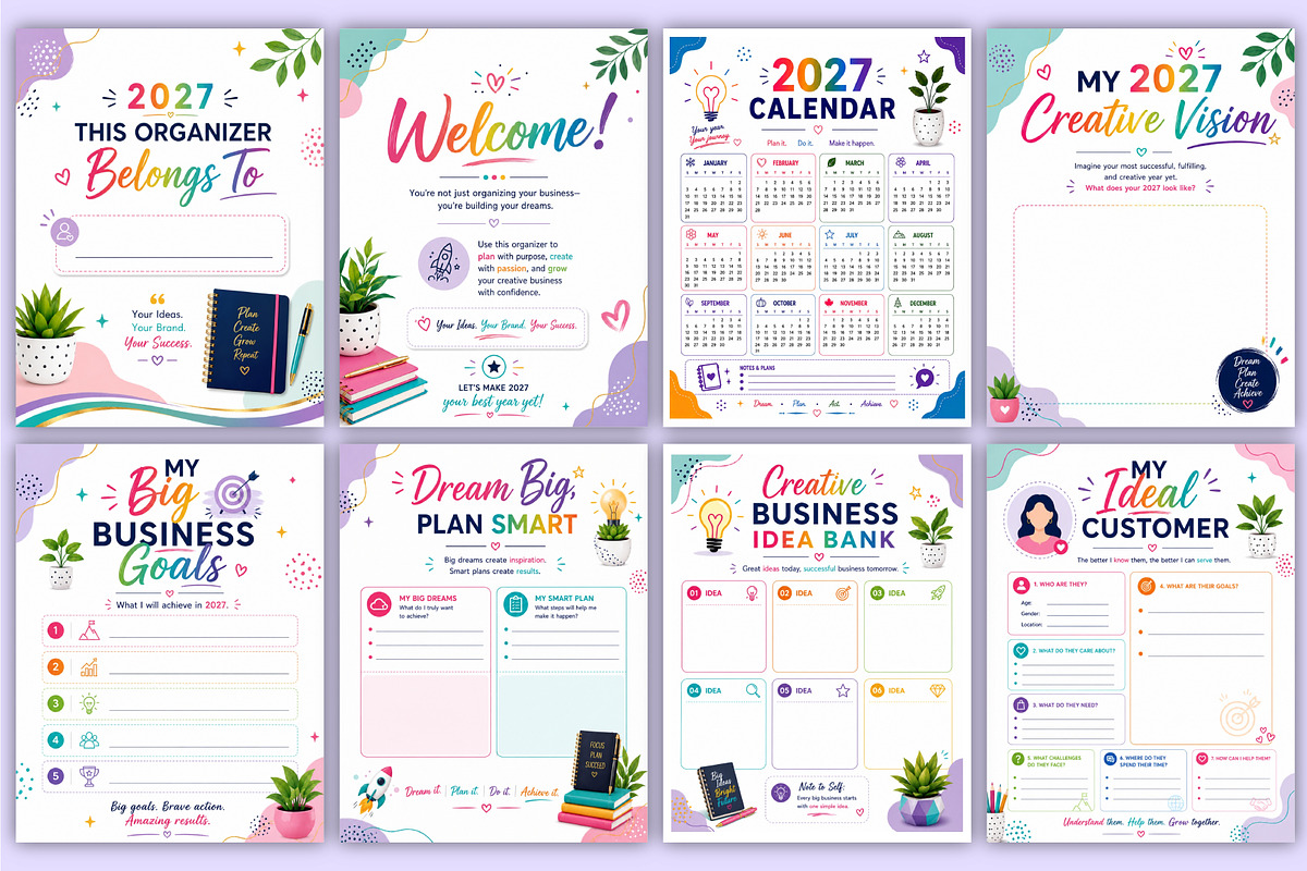 2027 Creative Entrepreneur Organizer, a Stationery Template by Mustafiz (Photo 2 of 5)