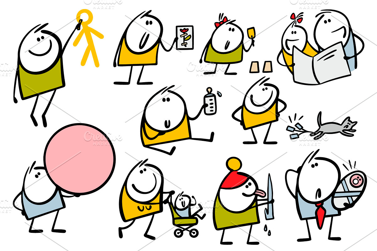Cartoon children set 1., a Person Illustration by eka panova (Photo 5 of 6)