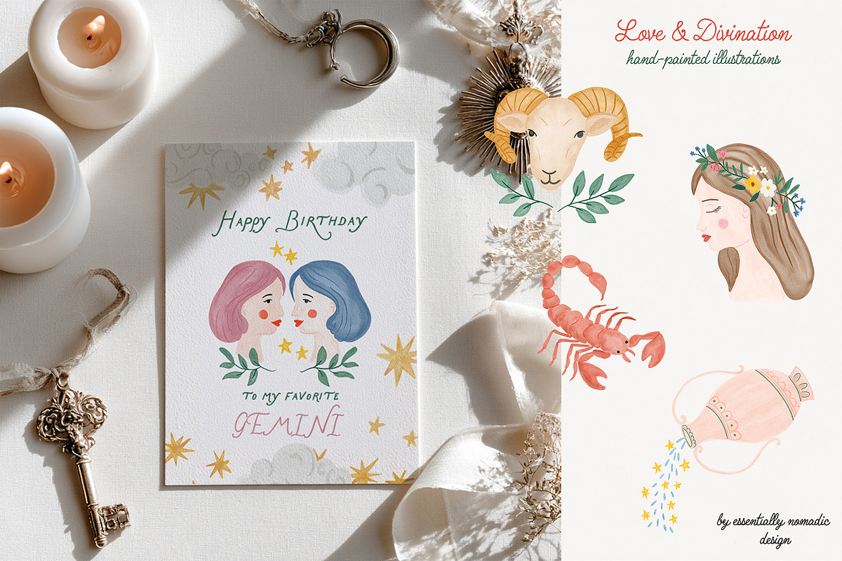 Hand-Painted Celestial Clipart, an Object Illustration by Essentially Nomadic (Photo 8 of 11)