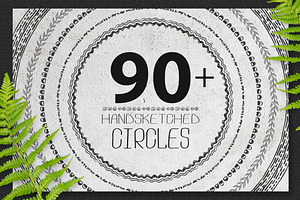 Big set of decorative circles