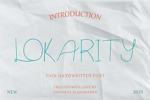 LOKARITY - Thin Handwritten Font