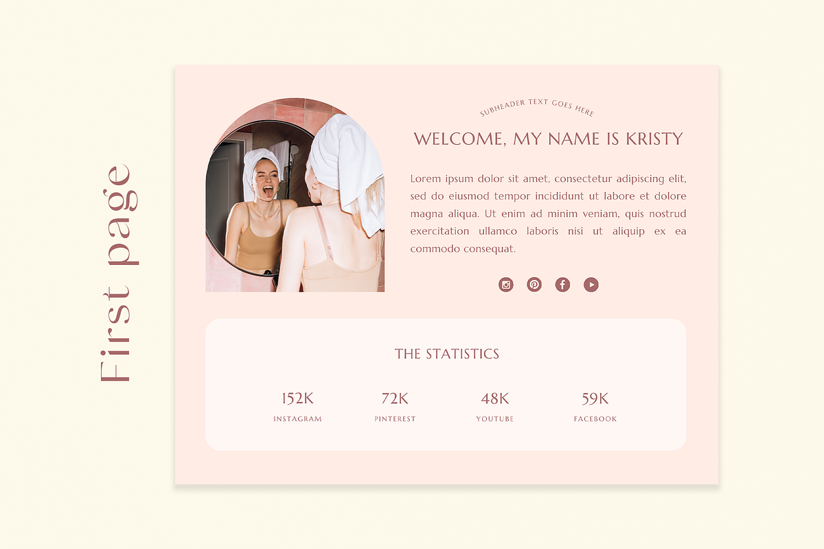 3-Page Media Kit for Beauty Bloggers, a Brochure Template by Ralony (Photo 2 of 5)