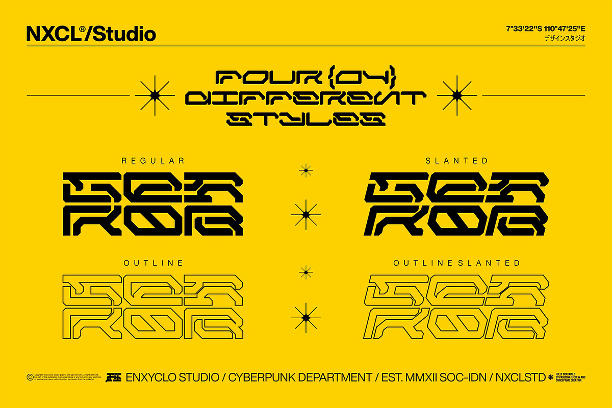NCL GESROB - Cyberpunk Font, a Sans Serif Font by Enxyclo Studio (Photo 6 of 14)