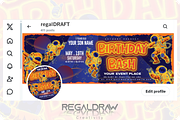 Birthday Bash Social media Template, a Social Media Template by regalDRAW (Thumbnail 2 of 4)