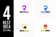 Set of Best Idea logo designs, a Branding & Logo Template by Lucky Creative (Thumbnail 1 of 5)