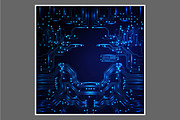 -50% Circuit boards backgrounds set, a Background Graphic by frost_newt (Thumbnail 11 of 11)