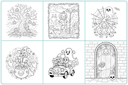 57 Halloween Activity Coloring Pages, a Seasonal Illustration by Nuvame Arts & Designs (Thumbnail 5 of 11)