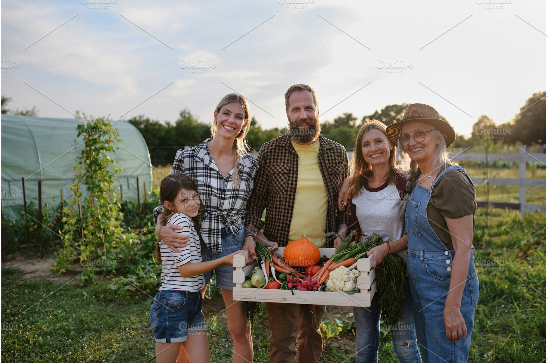 Happy farmer family looking at, a Person Photo by HalfPoint