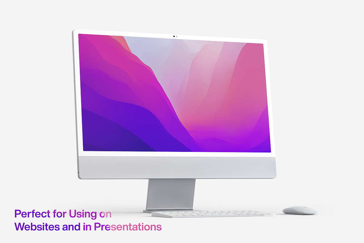 12 Ultra-Realistic iMac 24 Mockups, an iPad Mockup by Smotrow Related (Photo 8 of 15)