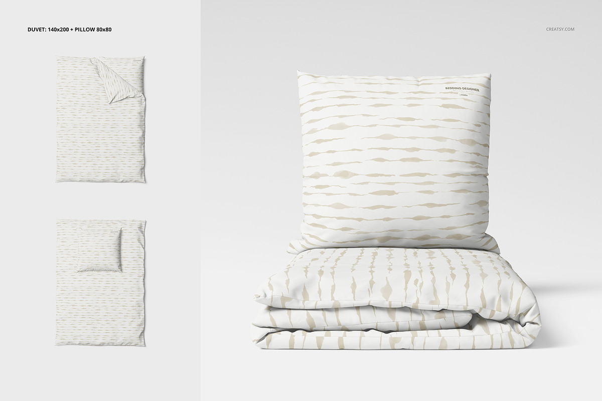 Bedding Set Many Sizes Mockup Set, a Household Mockup by creatsy5 (Photo 6 of 12)