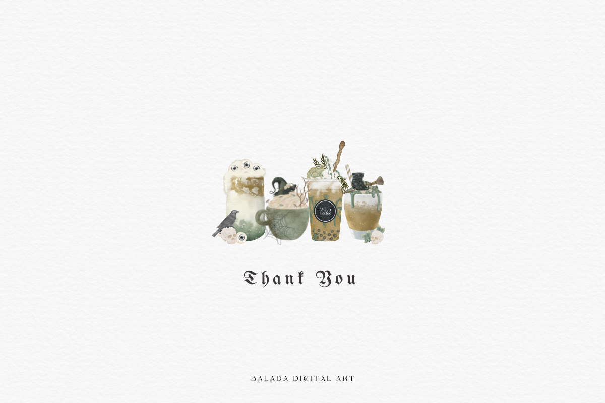 Halloween Witch Coffee Watercolor, a Food Illustration by Balada Digital Art (Photo 4 of 4)