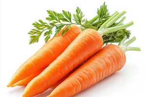 Fresh carrot with leafy green, bunch, a Food & Drink Photo by Pixeness Studio