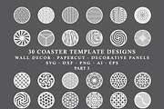Coaster & Wall Decor Cut Files Pack, a Decorative Illustration by Seaquint (Thumbnail 3 of 3)
