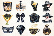 Glitter Luxury Black Spring Clipart, an Illustration by Dream Creation (Thumbnail 3 of 4)