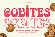 Gobites - Groovy Retro Font, a Serif Font by Font Liner (Thumbnail 1 of 13)
