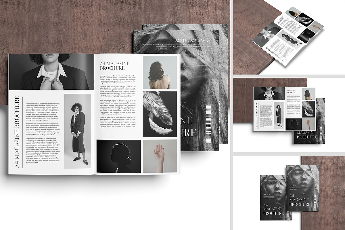 A4 Magazine Brochure mockup, a Books & Magazine Mockup by Twins_studio926