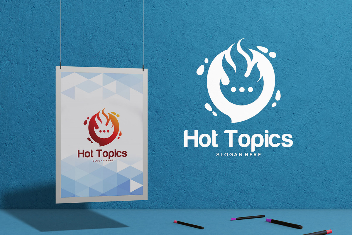 Elegant Hot Topics Logo template, a Branding & Logo Template by Lucky ...