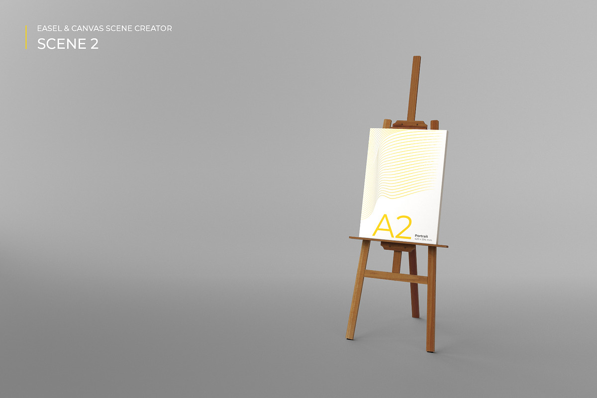 Easel & Canvas Scene Creator, a Product Mockup by KIPET (Photo 8 of 18)