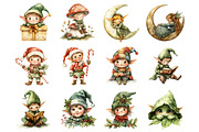 Whimsical Elf Watercolor Clipart, a Graphic by CitraGraphics (Thumbnail 2 of 3)