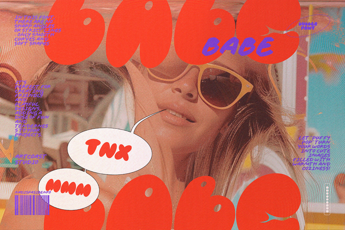 PUFFY POP BUBBLE FONT DUO, a Handwritten Font by Artcoast Fonts (Photo 9 of 12)