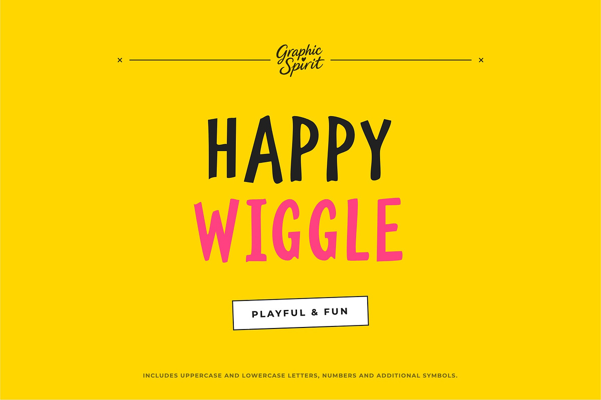 Happy Wiggle Decorative Font, a Handwritten Font by Graphic Spirit (Photo 1 of 8)