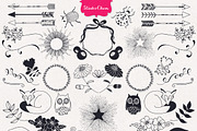 HUGE Hand drawn Nature Pack Elements, an Illustration by StylishDesignMe (Thumbnail 5 of 5)