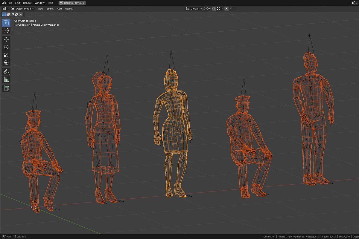 Low Poly Airline Crew Pack, a Characters & Person 3D Model by Studio Ochi (Photo 12 of 13)