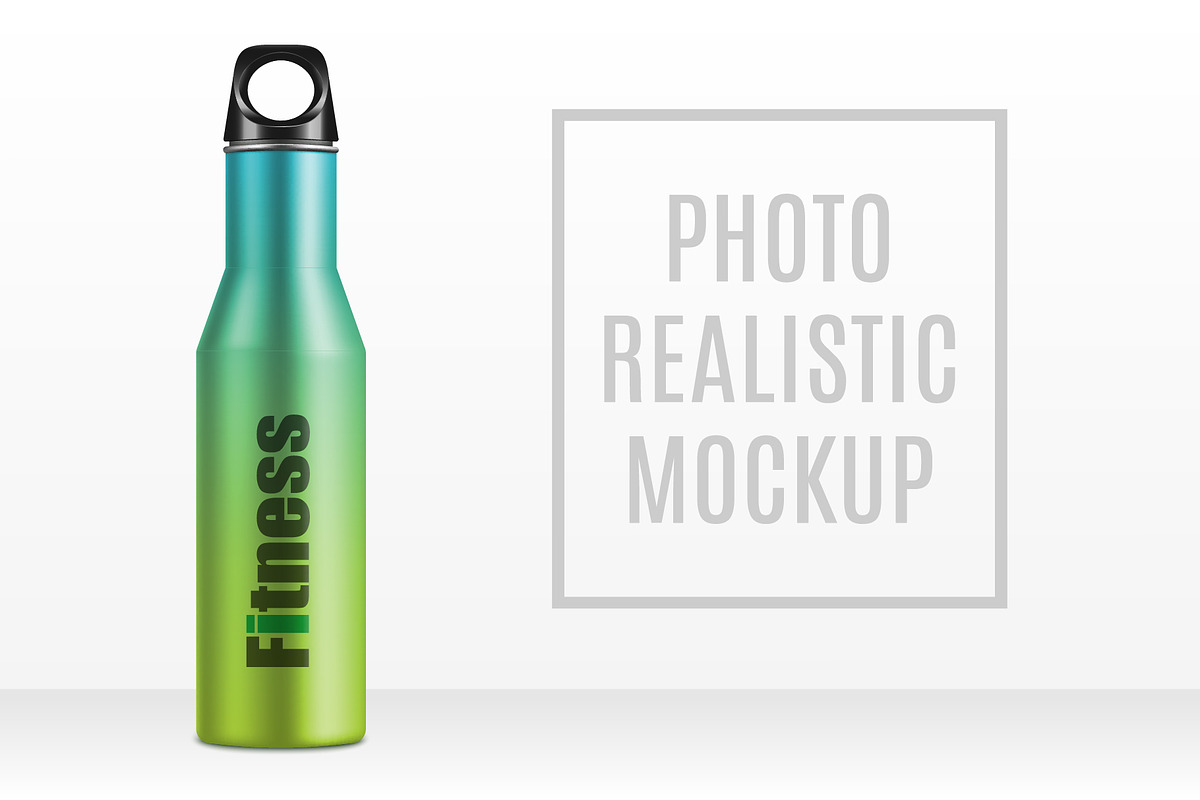 Mockup Metal Bottle, a Packaging Mockup by Vector Market (Photo 1 of 3)