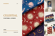 Celestial Patterns and Art Prints, a Pattern Graphic by Ninterints (Thumbnail 1 of 19)