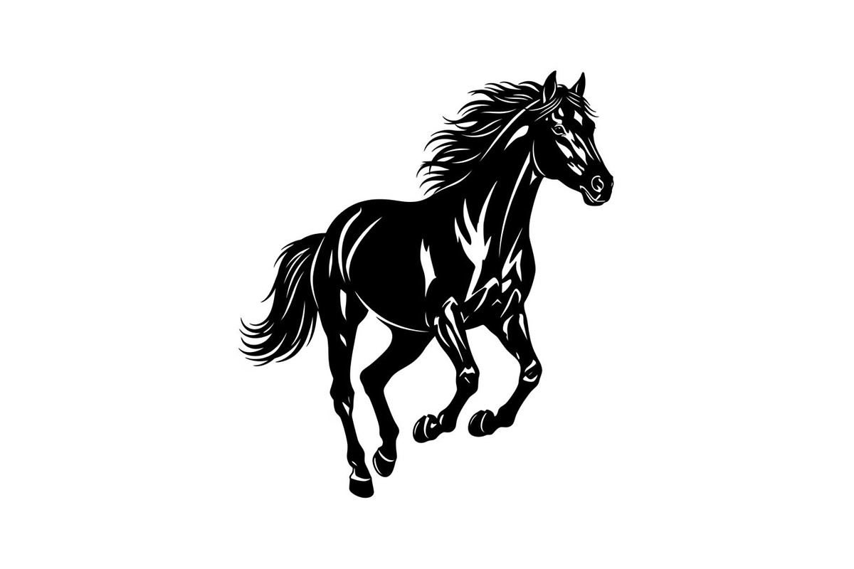 Black Horse Silhouette Bundle, an Illustration by jahid234 (Photo 17 of 31)