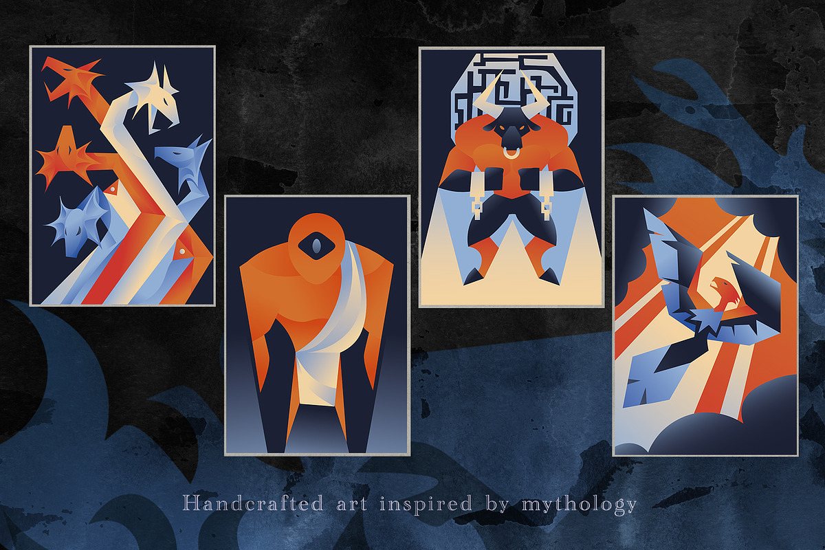 The Gods and Myths vector set, an Illustration by Bcute Design (Photo 5 of 10)