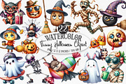 Funny Halloween Clipart, an Illustration by Designking (Thumbnail 1 of 4)