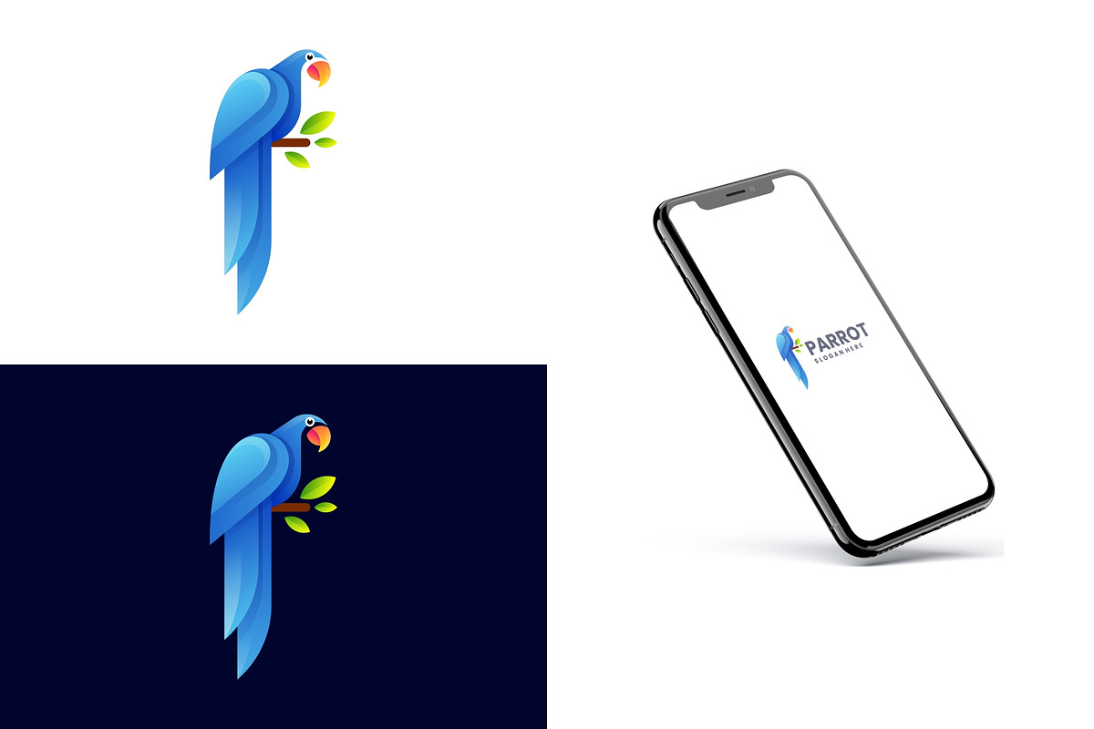 Gradient Modern Parrot Logo Design, a Branding & Logo Template by Artnivora.Std (Photo 3 of 4)