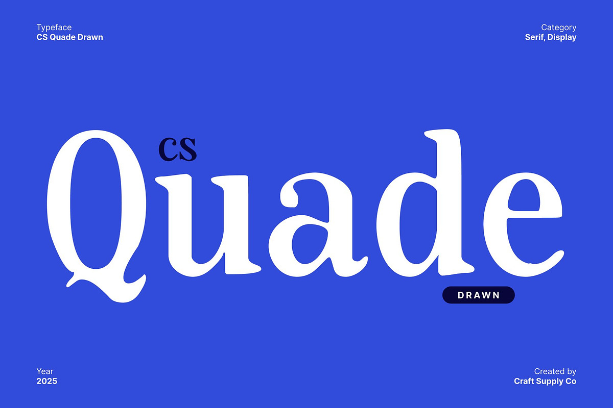 CS Quade Drawn, a Serif Font by Craft Supply Co. (Photo 1 of 8)