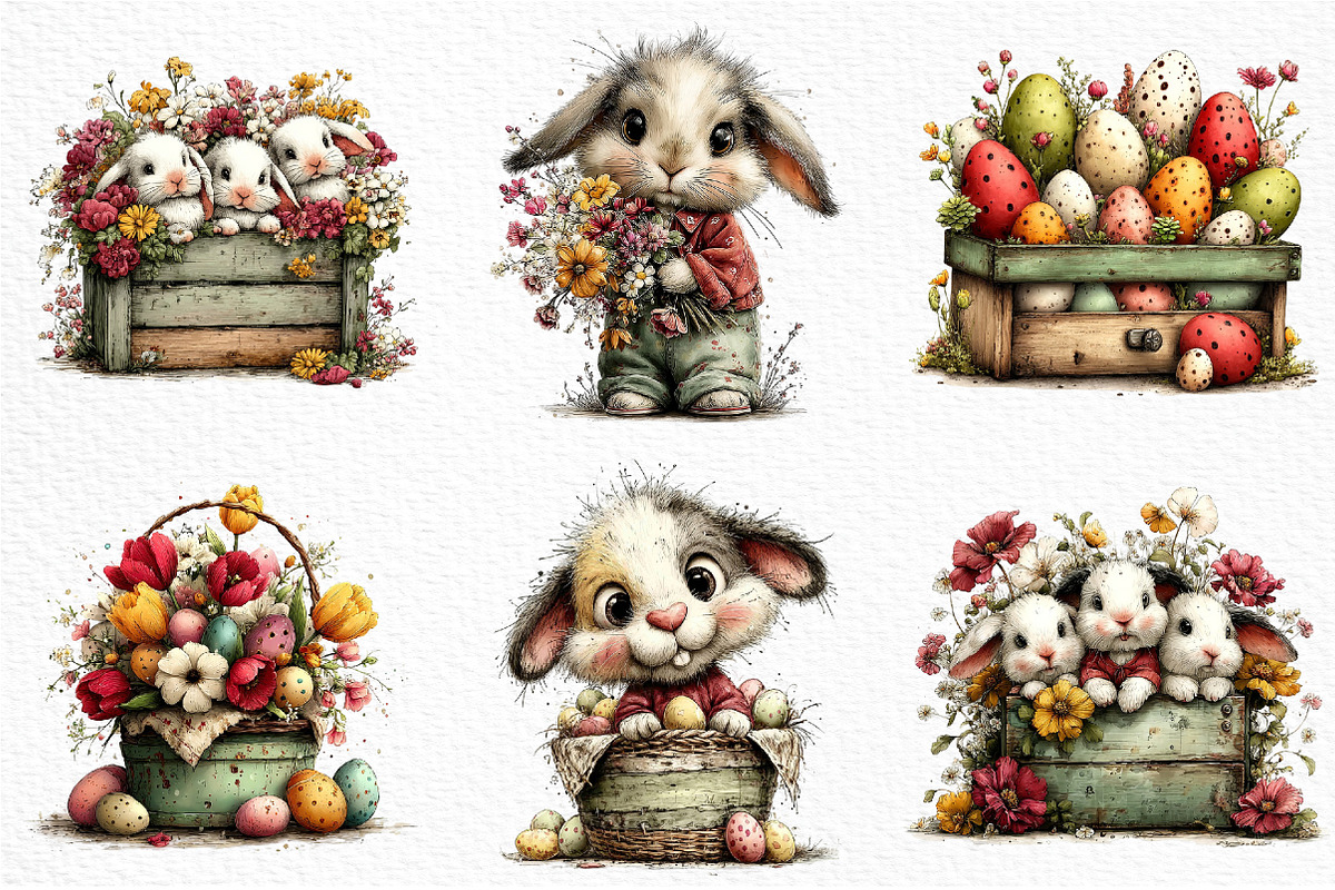 Farmhouse Easter Decor Clipart, an Illustration by Craft Nest (Photo 5 of 11)