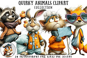 Quirky Animals Clipart, an Illustration by OK Design (Thumbnail 1 of 6)