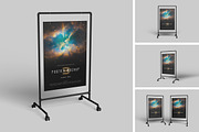 Poster Stand Mockup, a Mockup by DxSLEX (Thumbnail 1 of 5)